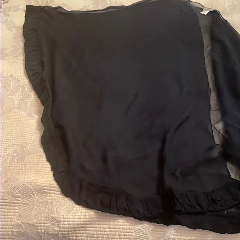 NWT Worth dark  blue   silk Sheer wrap scarf/raffle